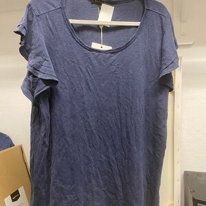 Downeast NWT Short Sleeve Women's Blue Top Large